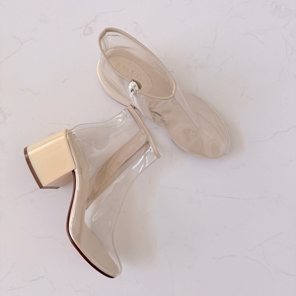 MM6 Maison Margiela SSENSE Exclusive Transparent PVC Flare Heel Boots, IT39 - Picture 12 of 13